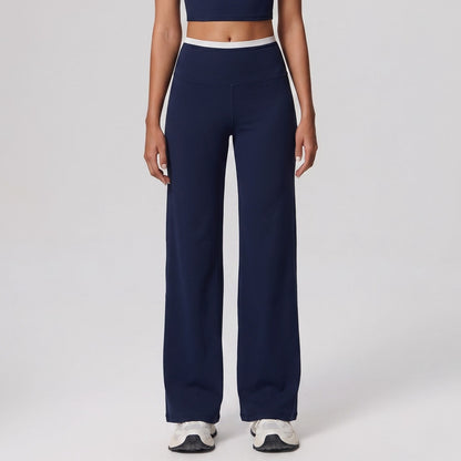High Waisted Full Length Wide Leg Pants