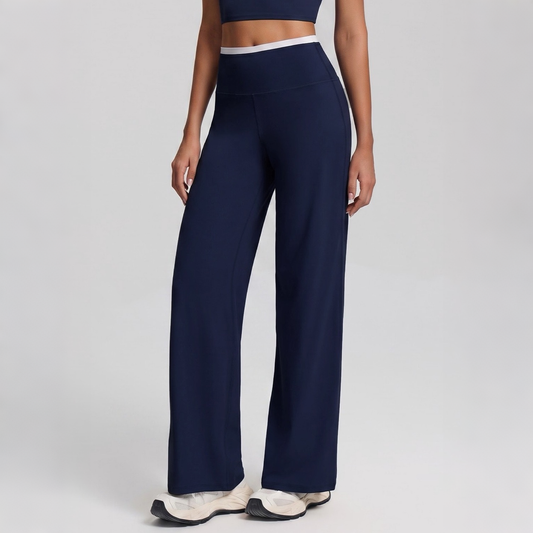 High Waisted Relaxed Fit Yoga Pants navy blue