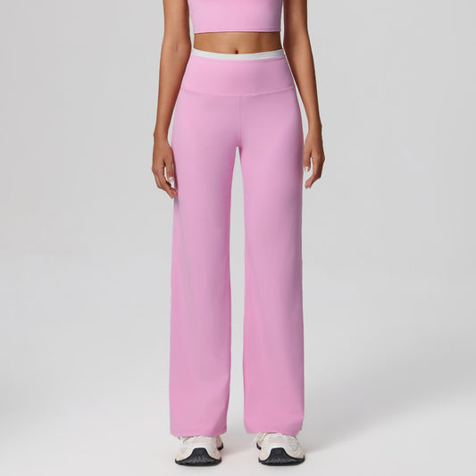 High Waisted Wide Leg Active Pants pink