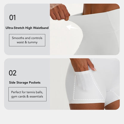 Tennis Dress & Pocket Shorts Set - White & Green