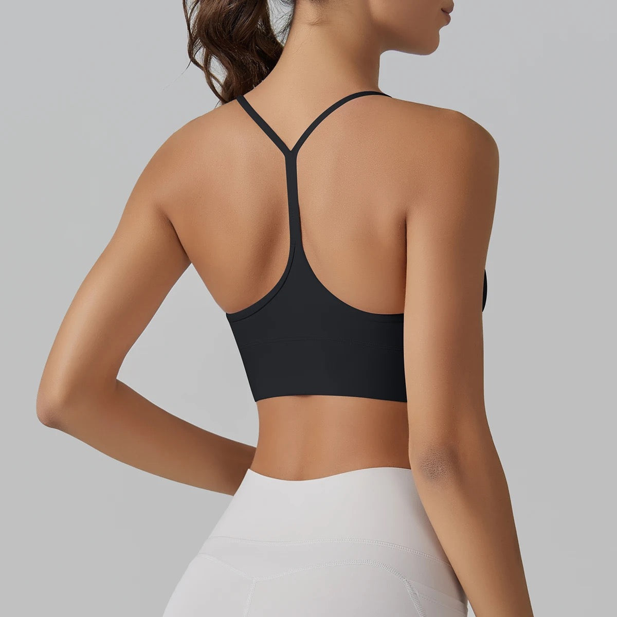 Women's Minimalist Strappy Sports Bra – Black