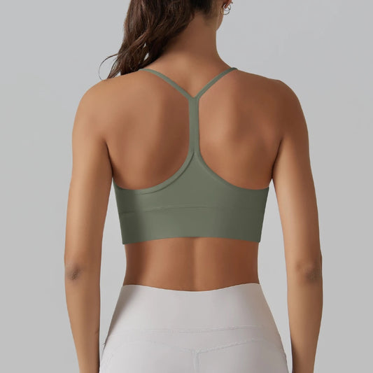 Women's Minimalist Strappy Sports Bra – Green