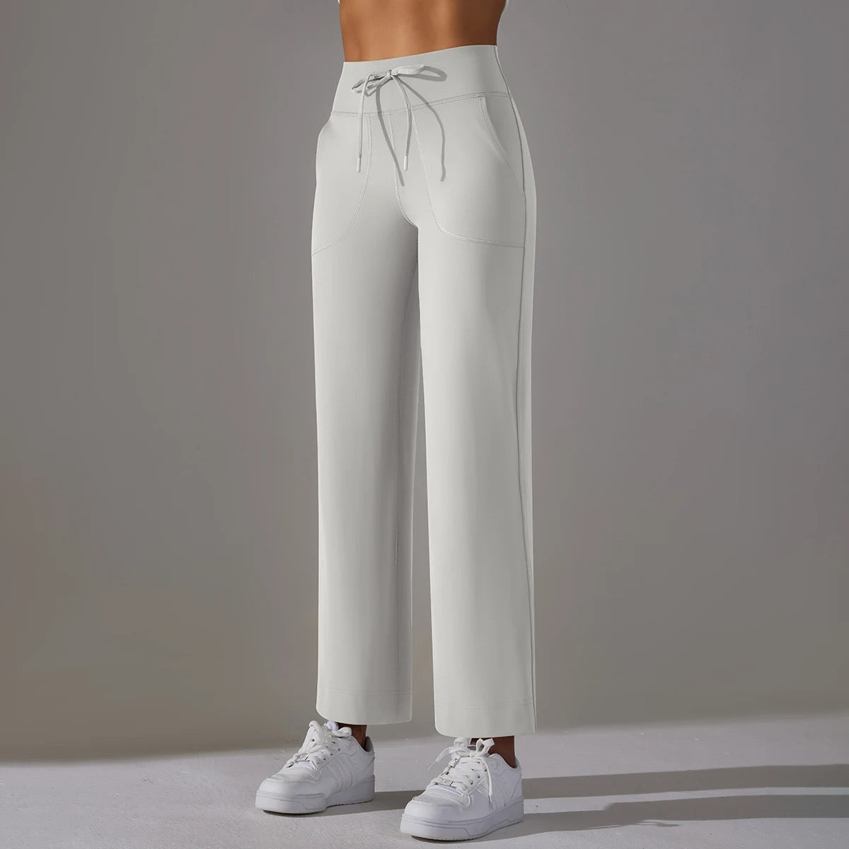 High Waist Wide Leg Athleisure Pants