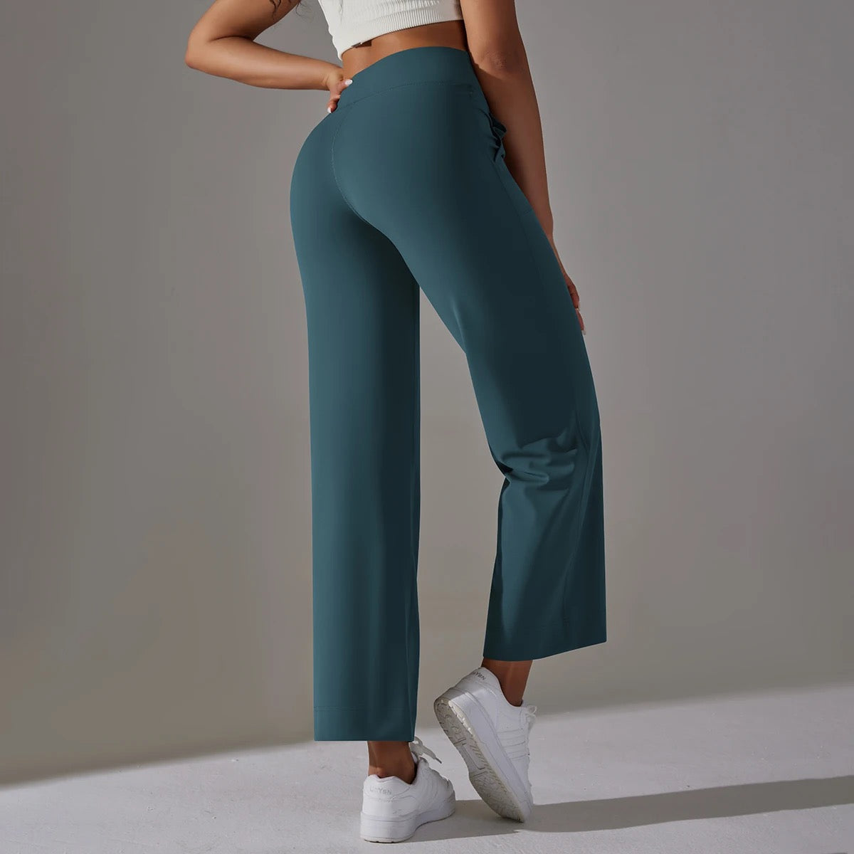 High Waist Wide Leg Athleisure Pants