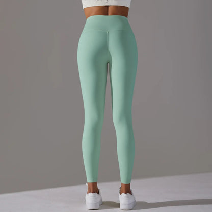 Mood-Boosting Light Green High Waist Leggings | Squat-Proof & Ultra Soft Yoga Pants