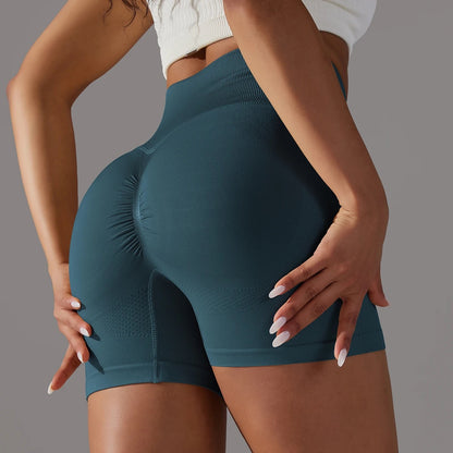 Seamless High-Waist Gym Shorts