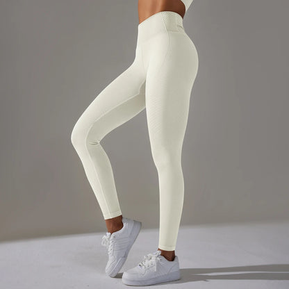 SculptFit Seamless High-Waist Leggings - Coffee Color