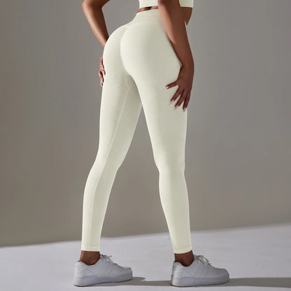 SculptFit Seamless High-Waist Leggings - Ivory Color