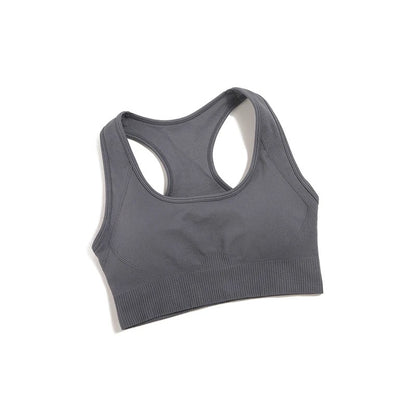 Seamless Racerback Sports Bra – Wine Color