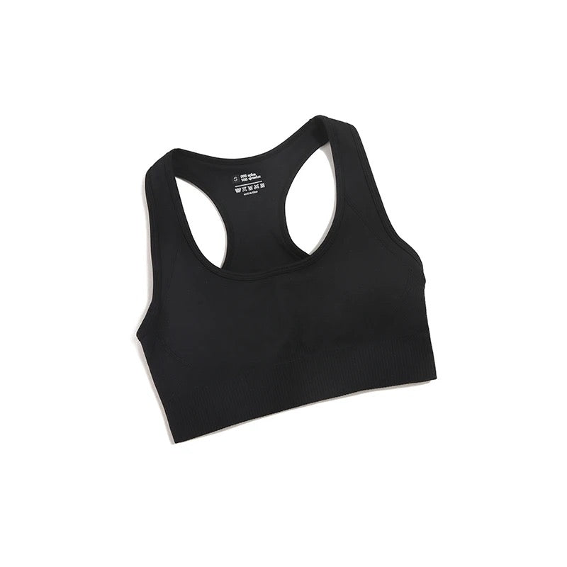 Seamless Racerback Sports Bra – Black Color