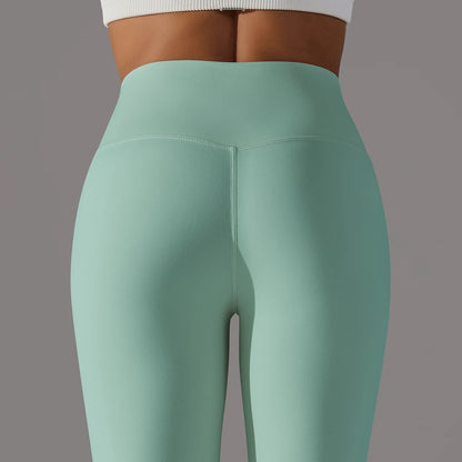 Mood-Boosting Light Green High Waist Leggings | Squat-Proof & Ultra Soft Yoga Pants