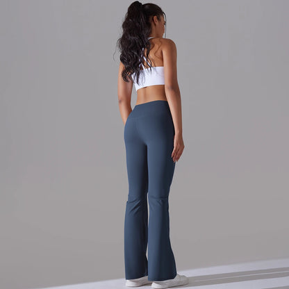 Women's High Waist Flare Leggings - Cocoa