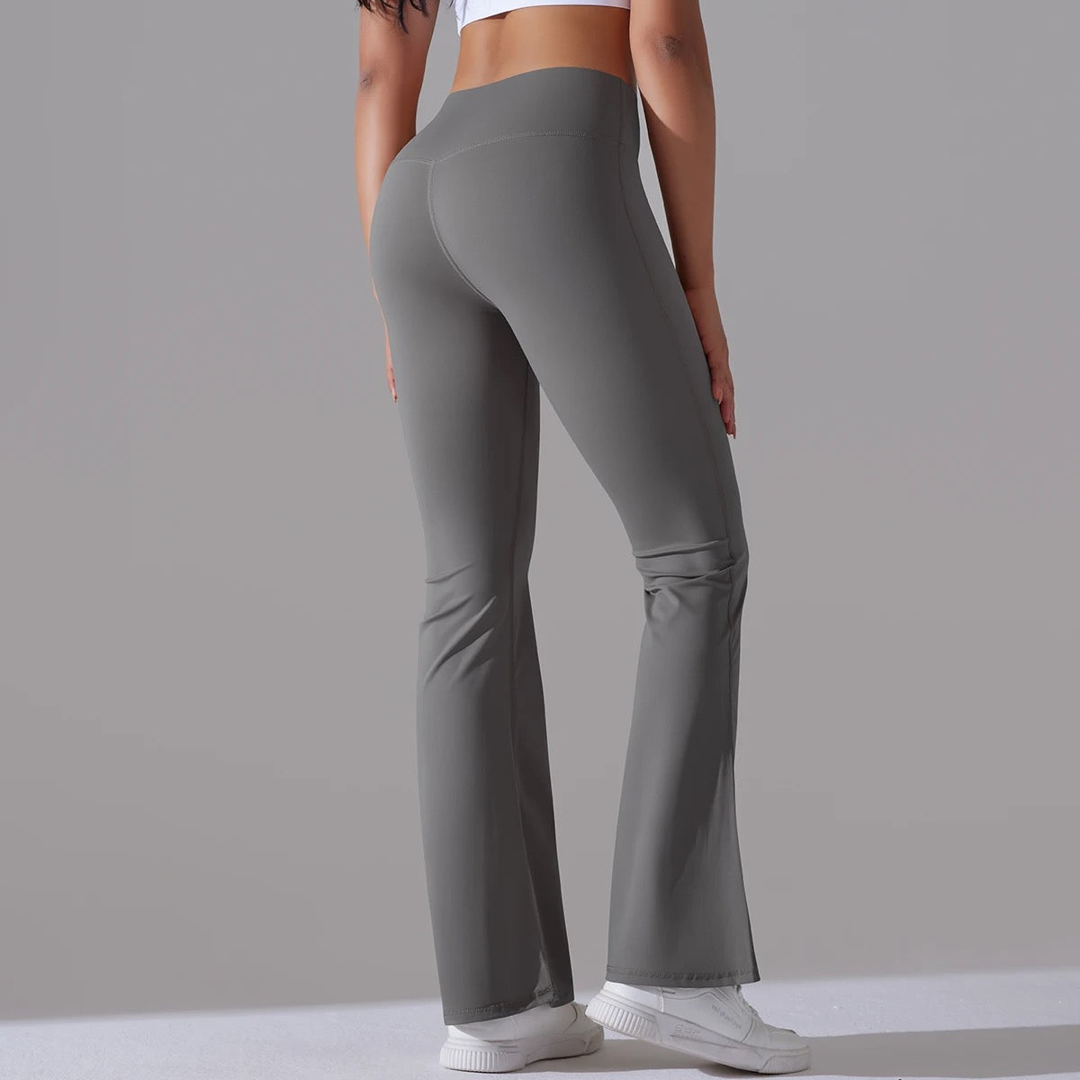 Women's High Waist Flare Leggings - Cocoa