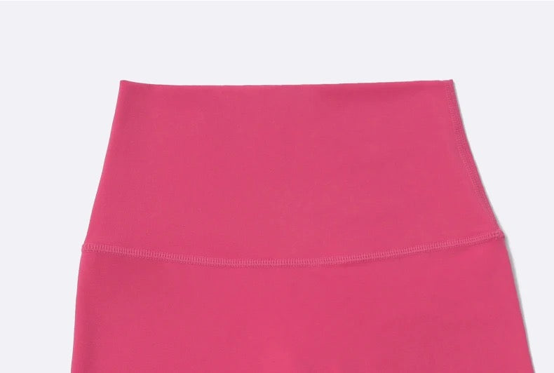 High Waist Tummy Control Workout Shorts for Women - Pink