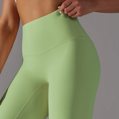 Mood-Boosting Light Green High Waist Leggings | Squat-Proof & Ultra Soft Yoga Pants