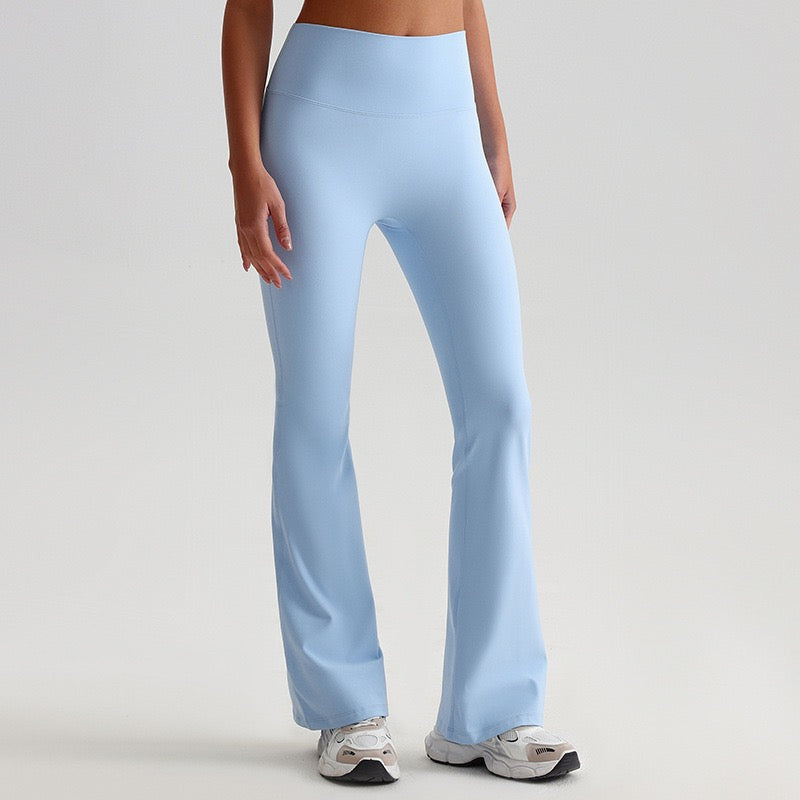 Light blue flared leggings