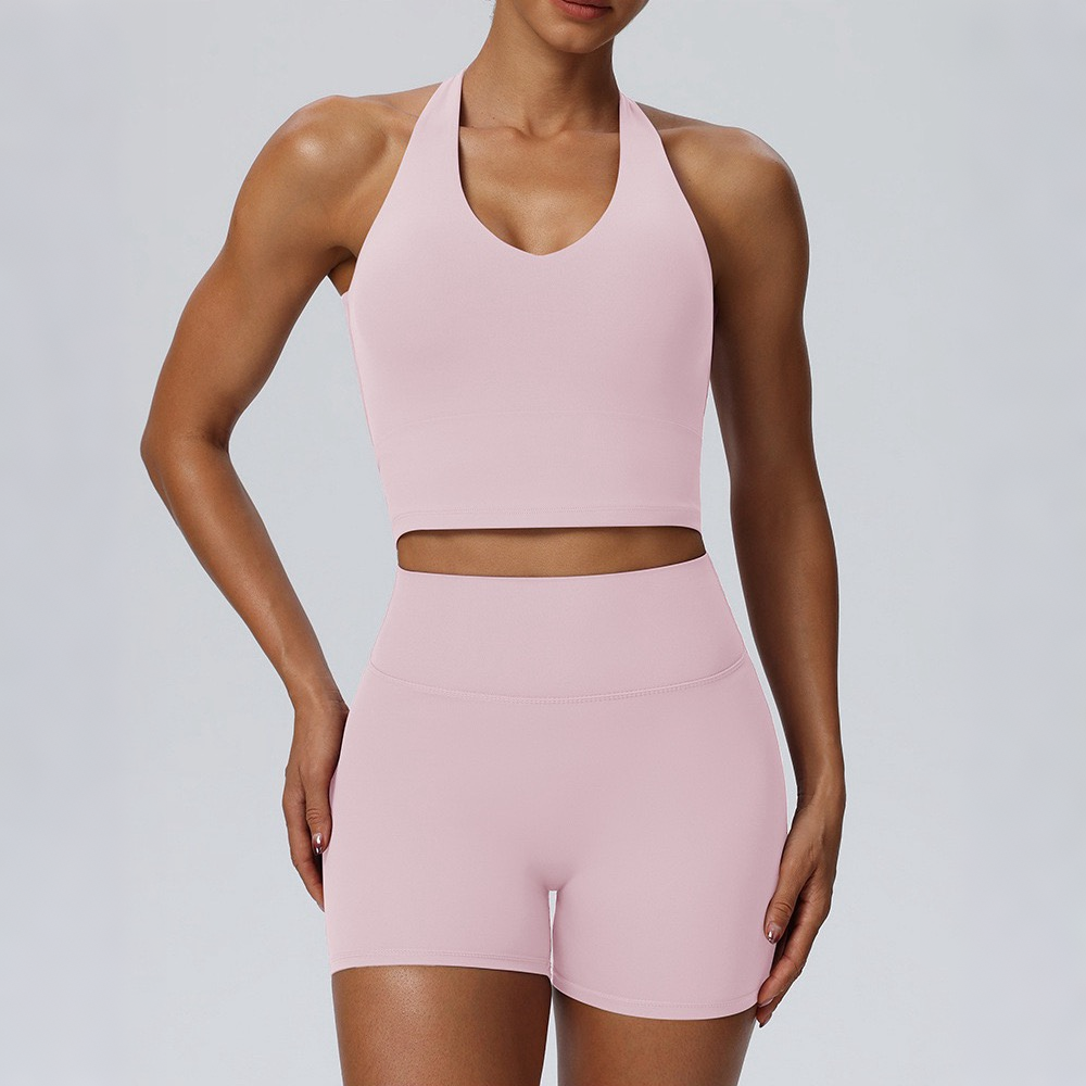 pink Longline Sports Bra for women