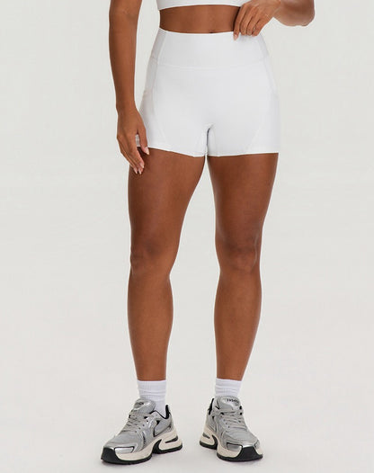 No ride up 3 inch workout training shorts for women