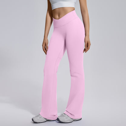 Pilates flare pants pink