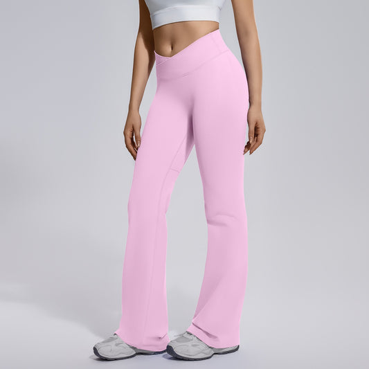Pilates flare pants pink