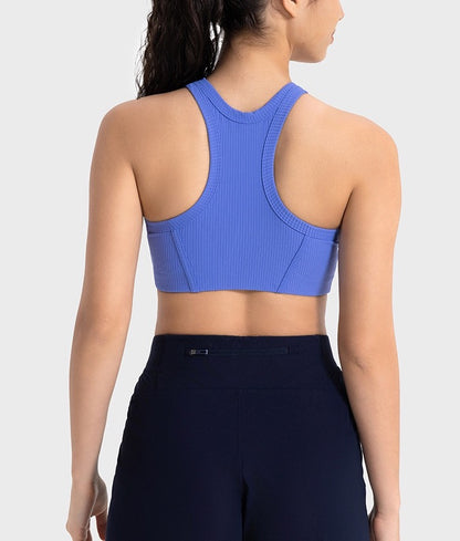 Racerback workout tops for women