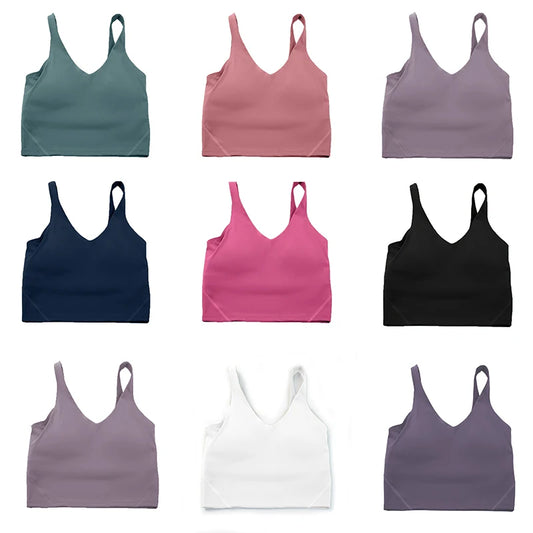 Women's Seamless V-Neck Sports Bra