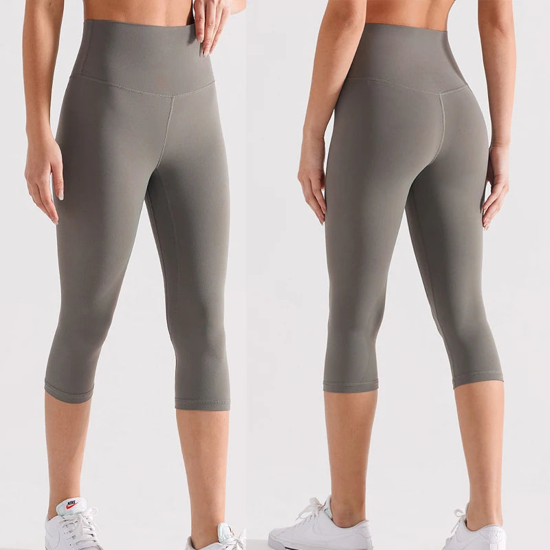 High Waist Capri Length Yoga Leggings