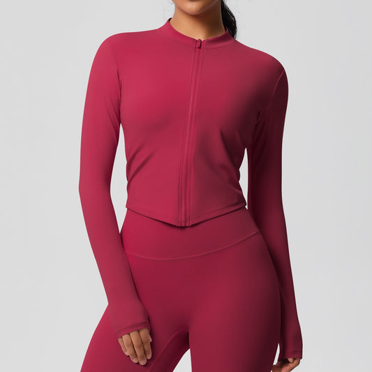 Slim fit workout top red