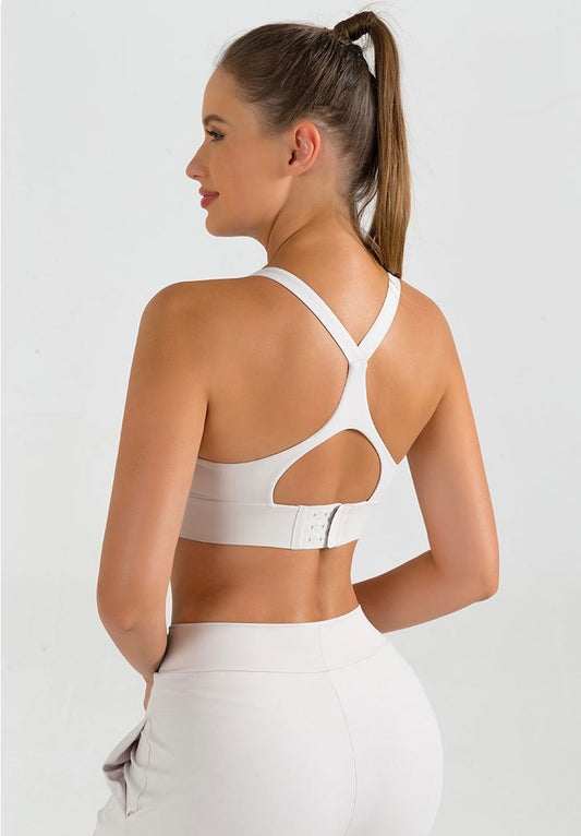 Stylish sports bra with adjustable closure