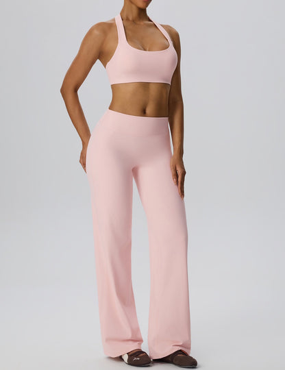 Trendy halter yoga bra to match high waisted leggings