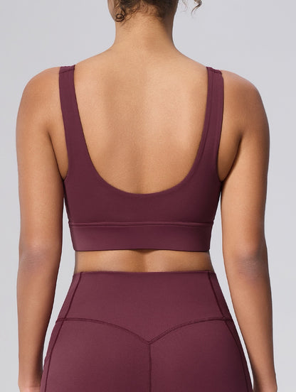 U neck sports bra for women