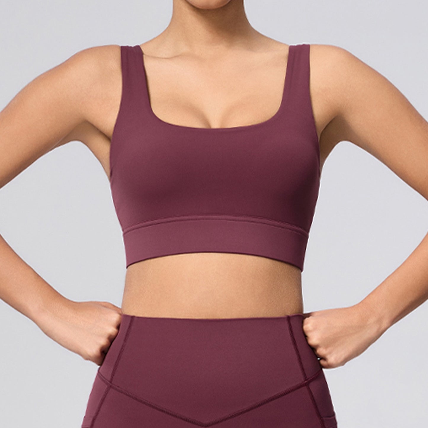 U neck Pilates sports bra