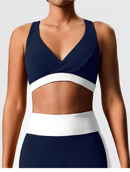 V-neck sports bra