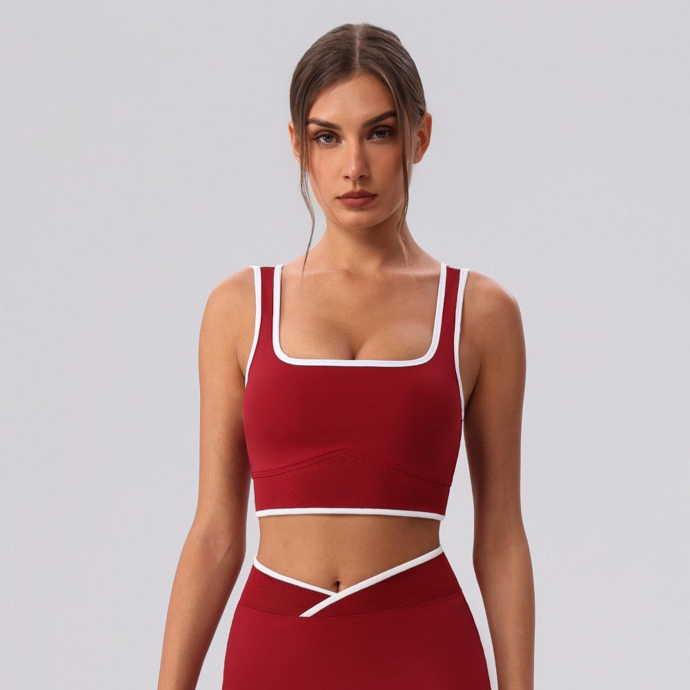 Wine Red sports bra