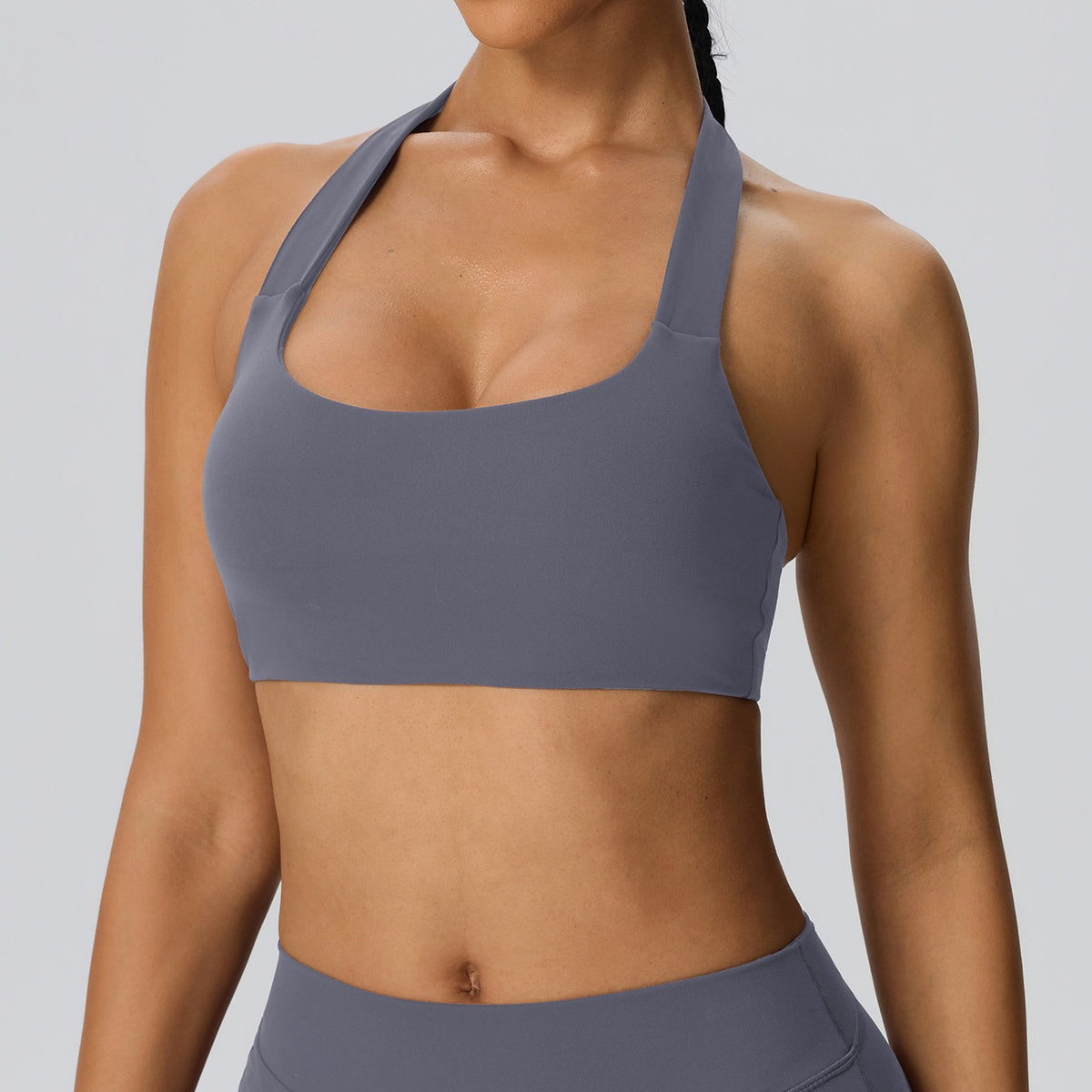 Women halter square neck sports bra