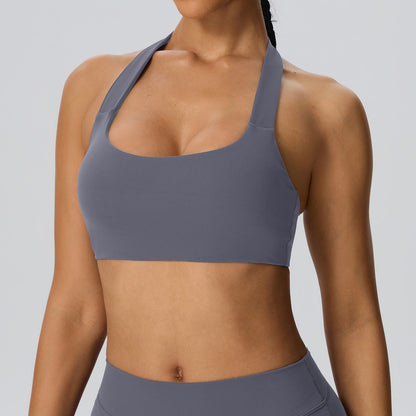 Women halter square neck sports bra