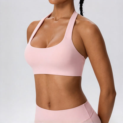 Women pilates bra halter square neck