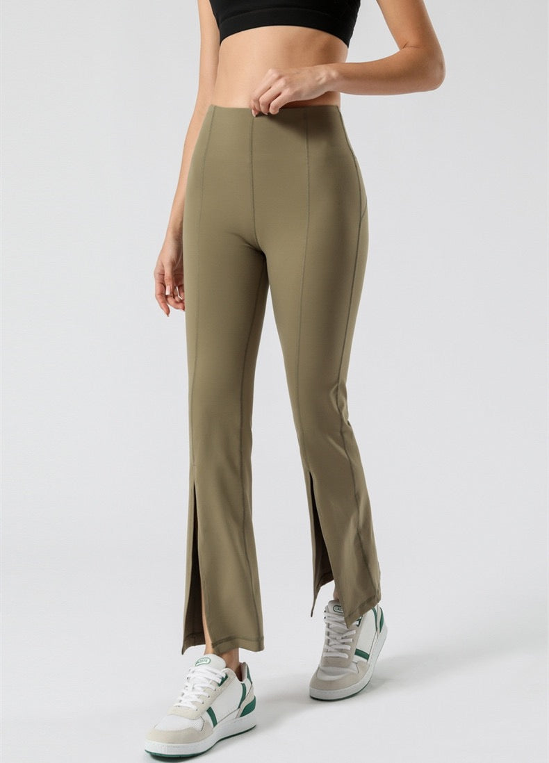 Women's flare yoga pants with high-rise waistband