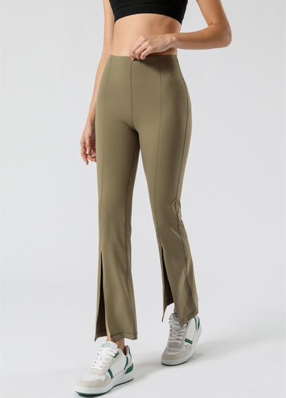Women's flare yoga pants with high-rise waistband