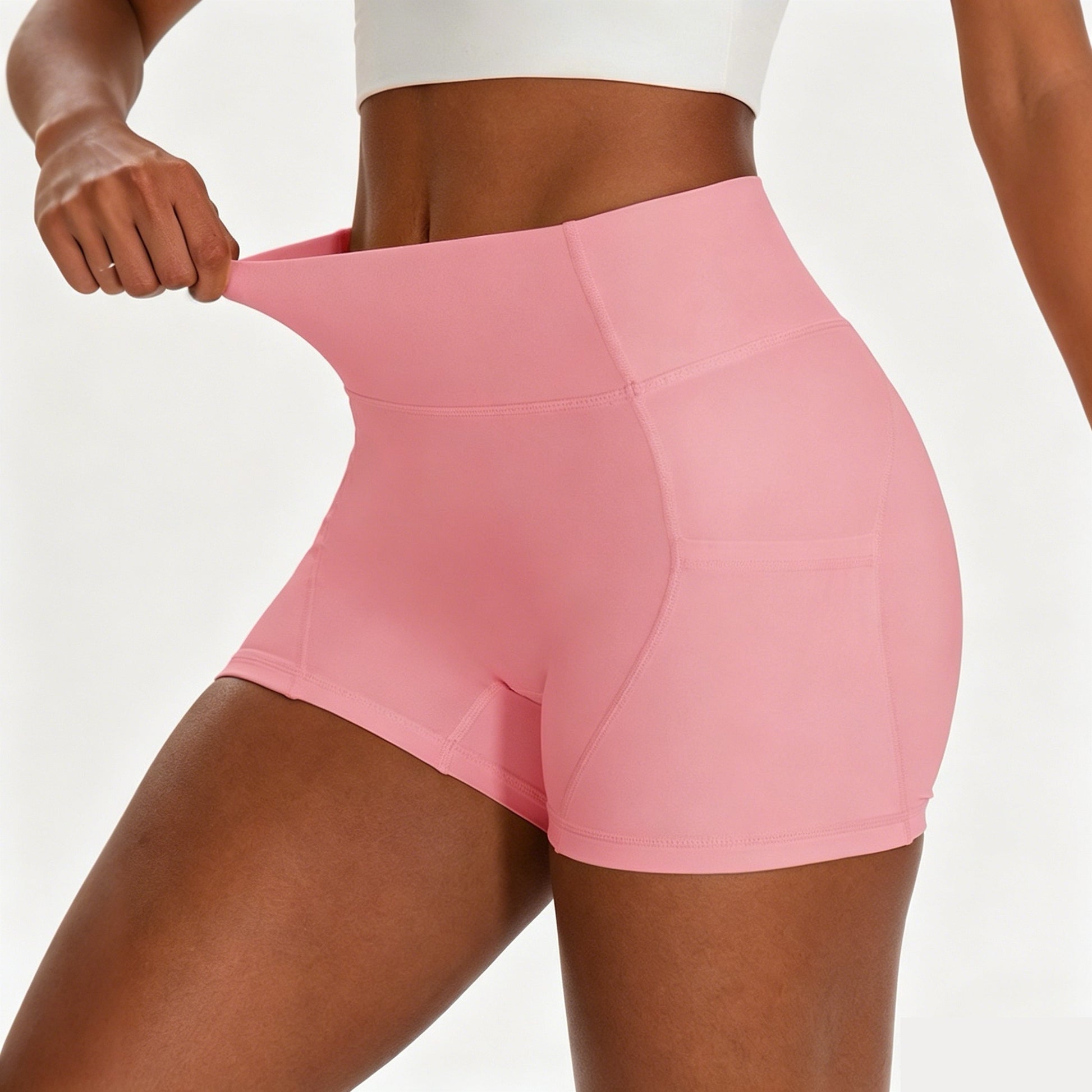 Women workout shorts pink
