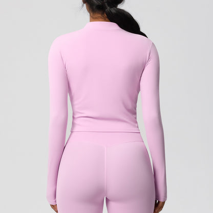 Yoga and gym zip-up top for ladies