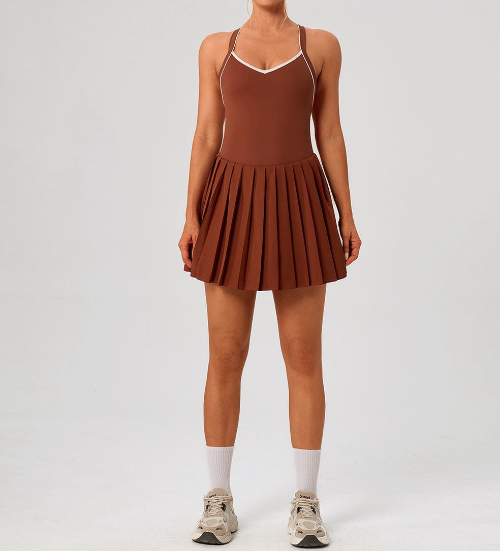 active dress with built in shorts