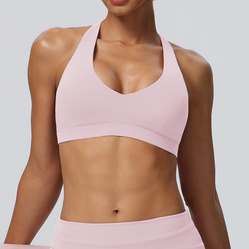 pink activewear bra for gym