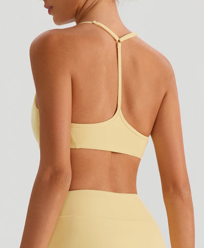 adjustable Y-back sports bra