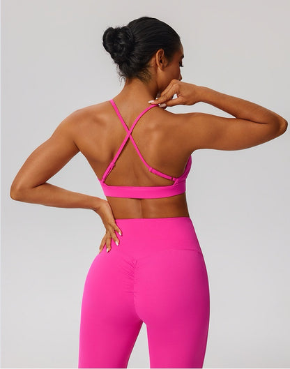 adjustable strap yoga bra