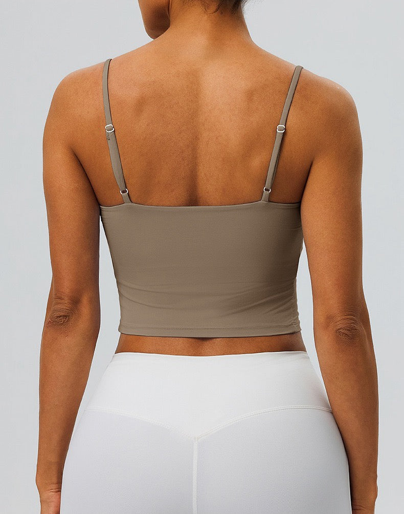 yoga top with adjustable straps