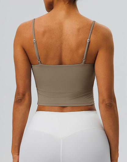 yoga top with adjustable straps