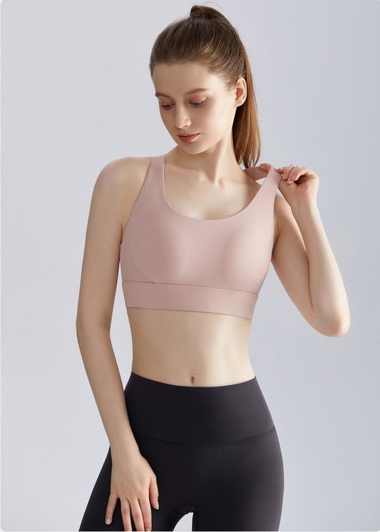 anti-bounce sports bra pink