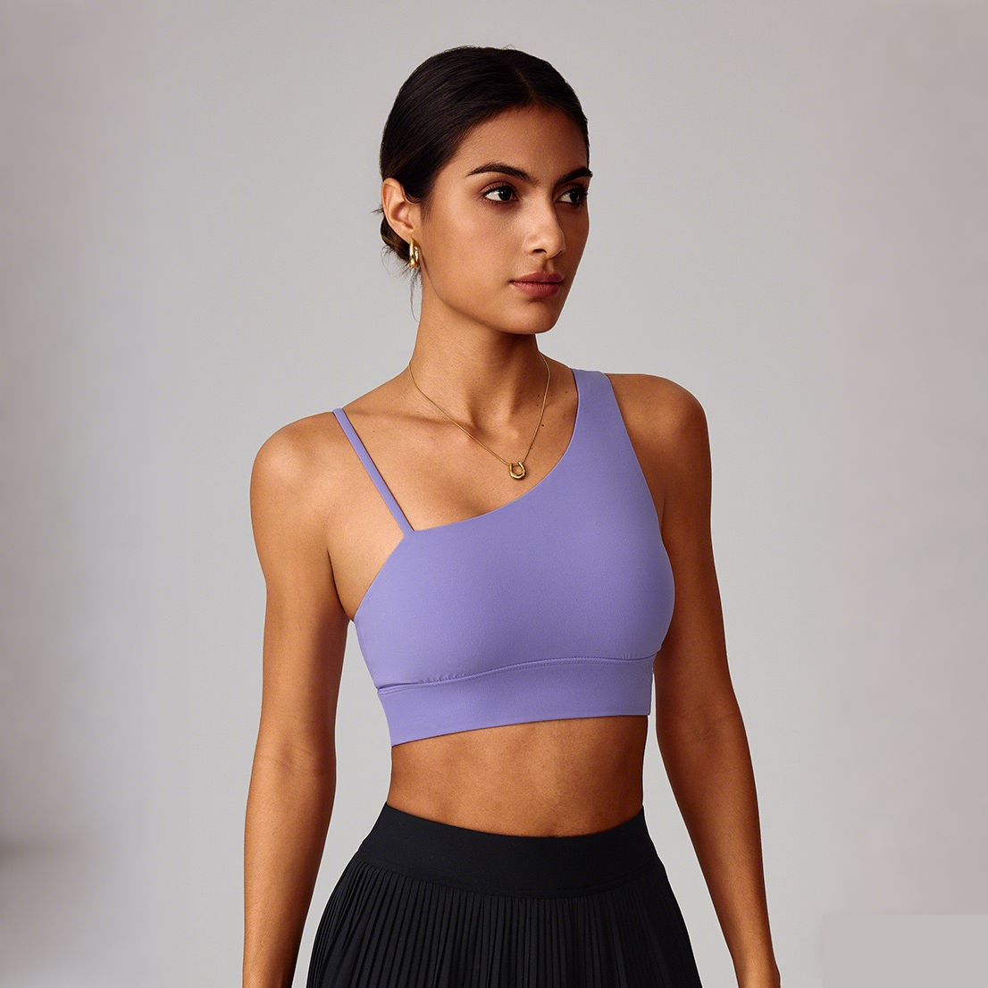 asymmetric sports bra women