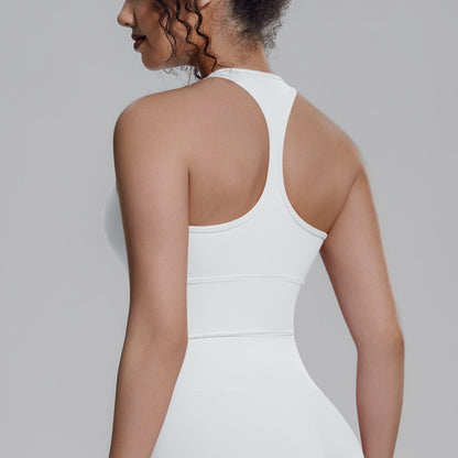 athleisure white crop top style